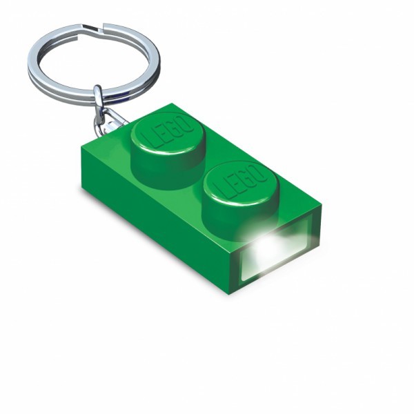 Lego LED klíčenka kostička 1x2, zelená