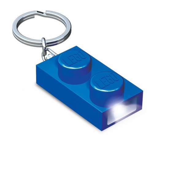 Lego LED klíčenka kostička 1x2, modrá