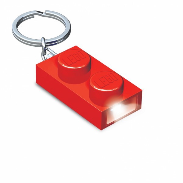 Lego LED klíčenka kostička 1x2, červená