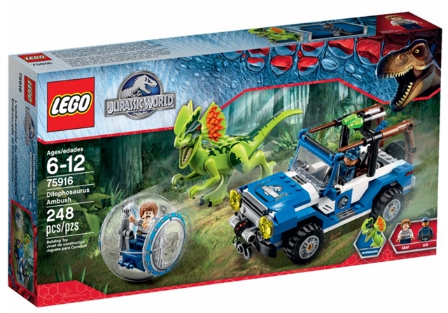 LEGO Jurassic World 75916 Útok Dilophosaura-poškozená roztržená krabice