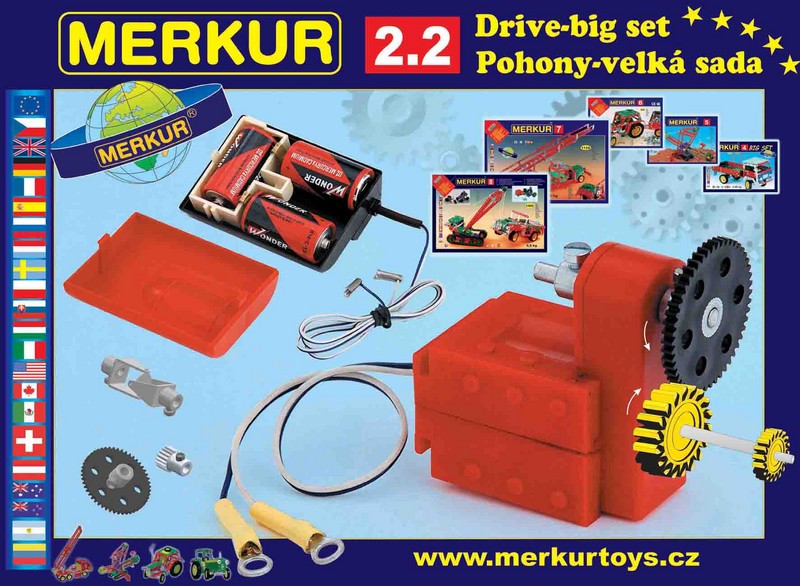 Stavebnice MERKUR M2.2 Elektromotorek a převody