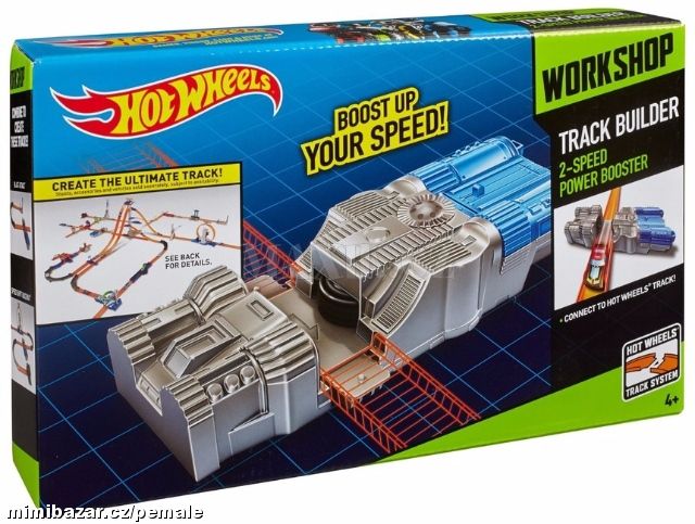 Hot Wheels Track Builder velký set - 2-rychlostní