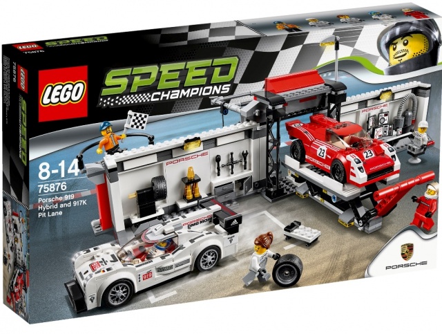 LEGO Speed Champions 75876 Porsche 919 Hybrid a 917K ulička v boxech