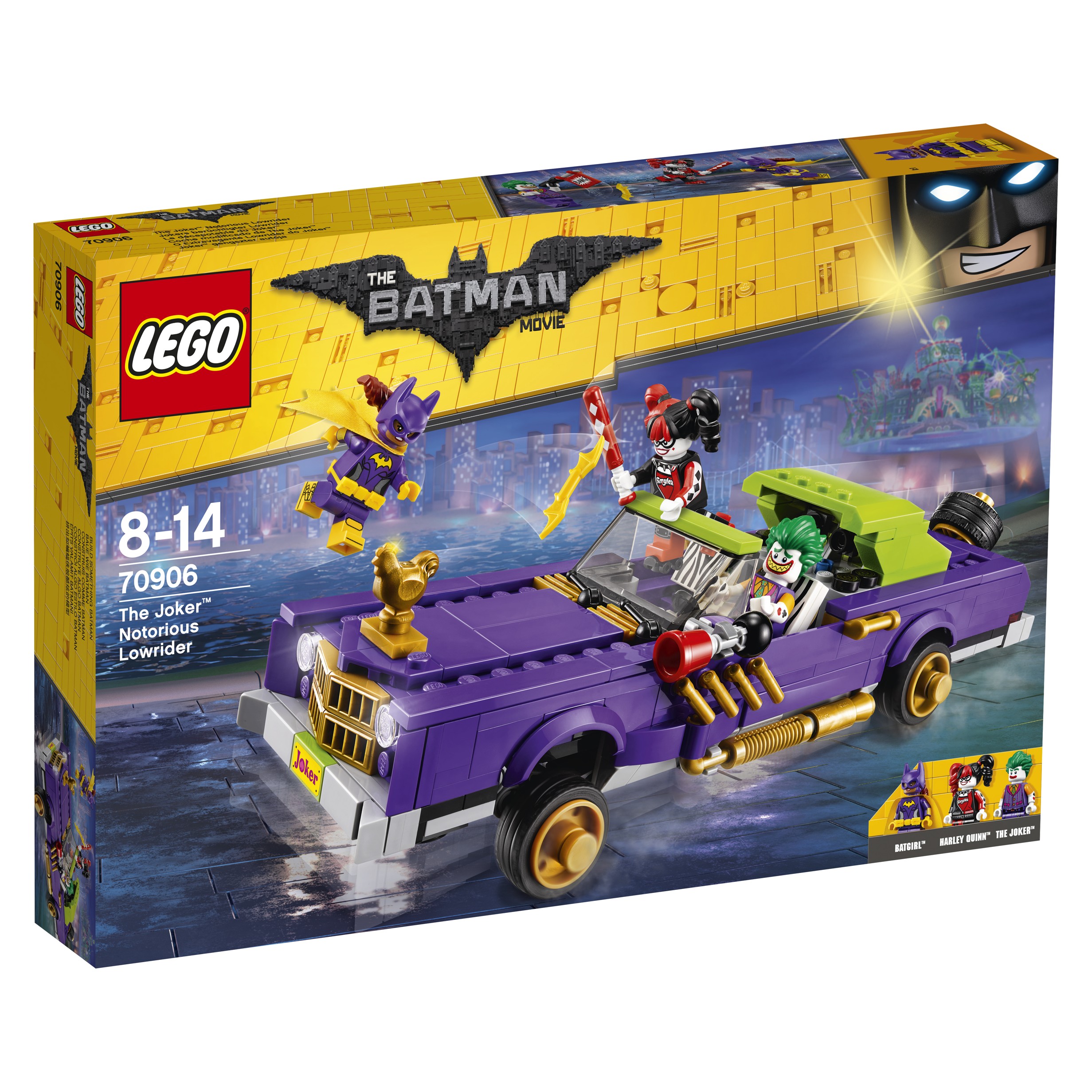 THE LEGO® BATMAN MOVIE 70906 Joker a jeho vůz Notorious Lowrider