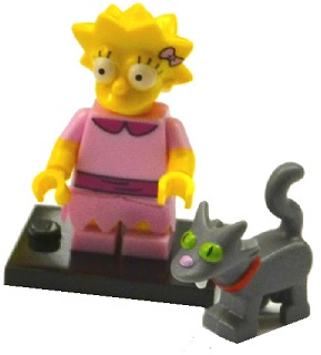 LEGO Minifigurka 71009 The Simpsons 2 - Lego Lisa Simpson with Bright Pink Dress -3