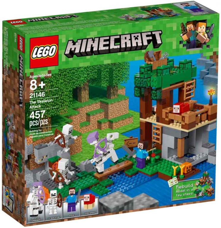 LEGO Minecraft 21146 Útok kostlivců