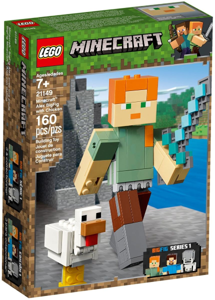 LEGO Minecraft 21149 velká figurka: Alex s kuřetem
