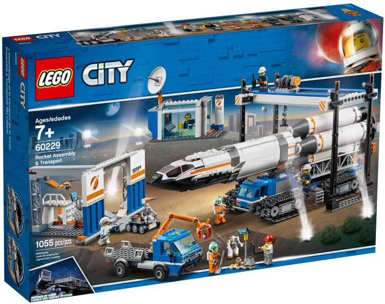 LEGO City 60229 Montáž a přeprava vesmírné rakety