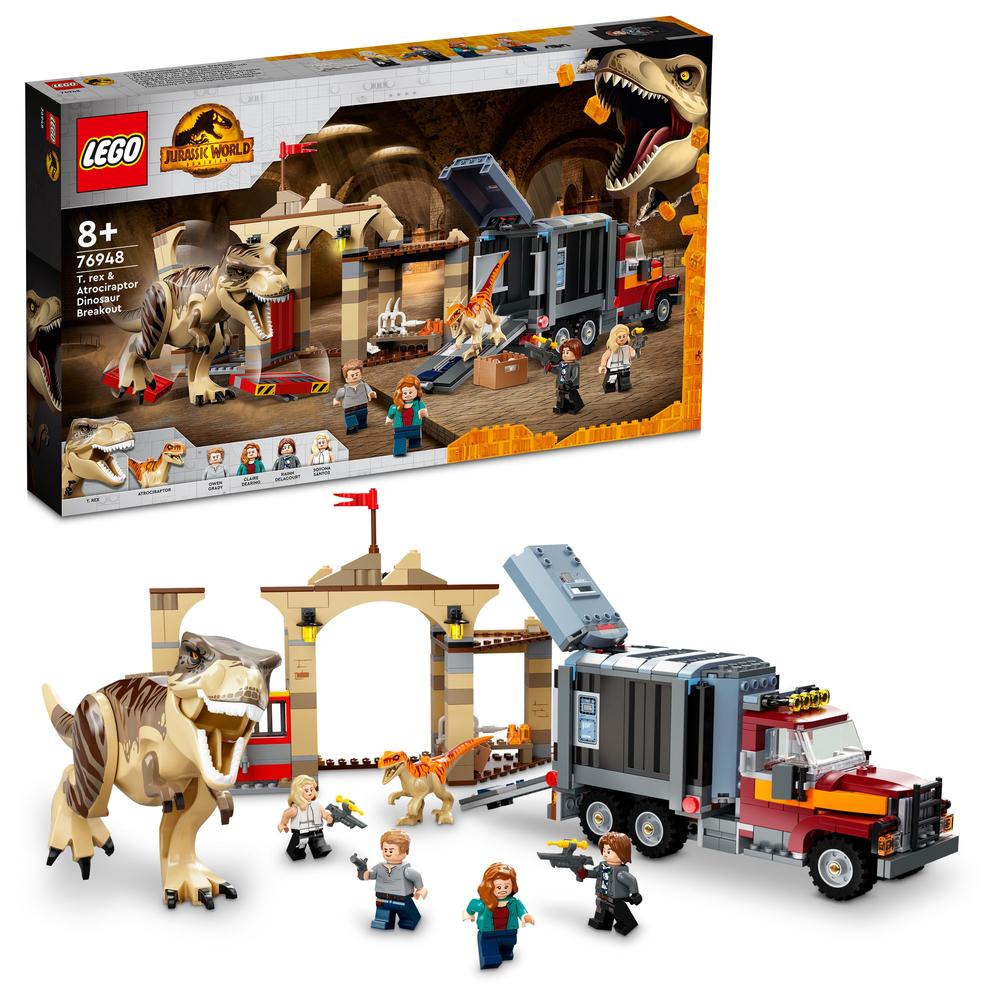 LEGO® Jurassic World 76948 Útěk T-rexe a atrociraptora