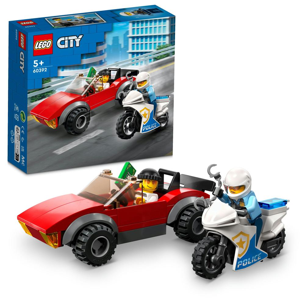 LEGO® CITY 60392 Honička auta s policejní motorkou