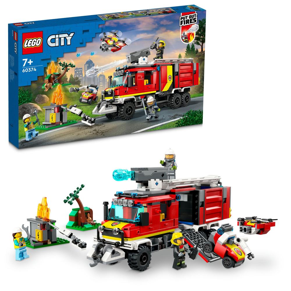LEGO® CITY 60374 Velitelský vůz hasičů - poničený box