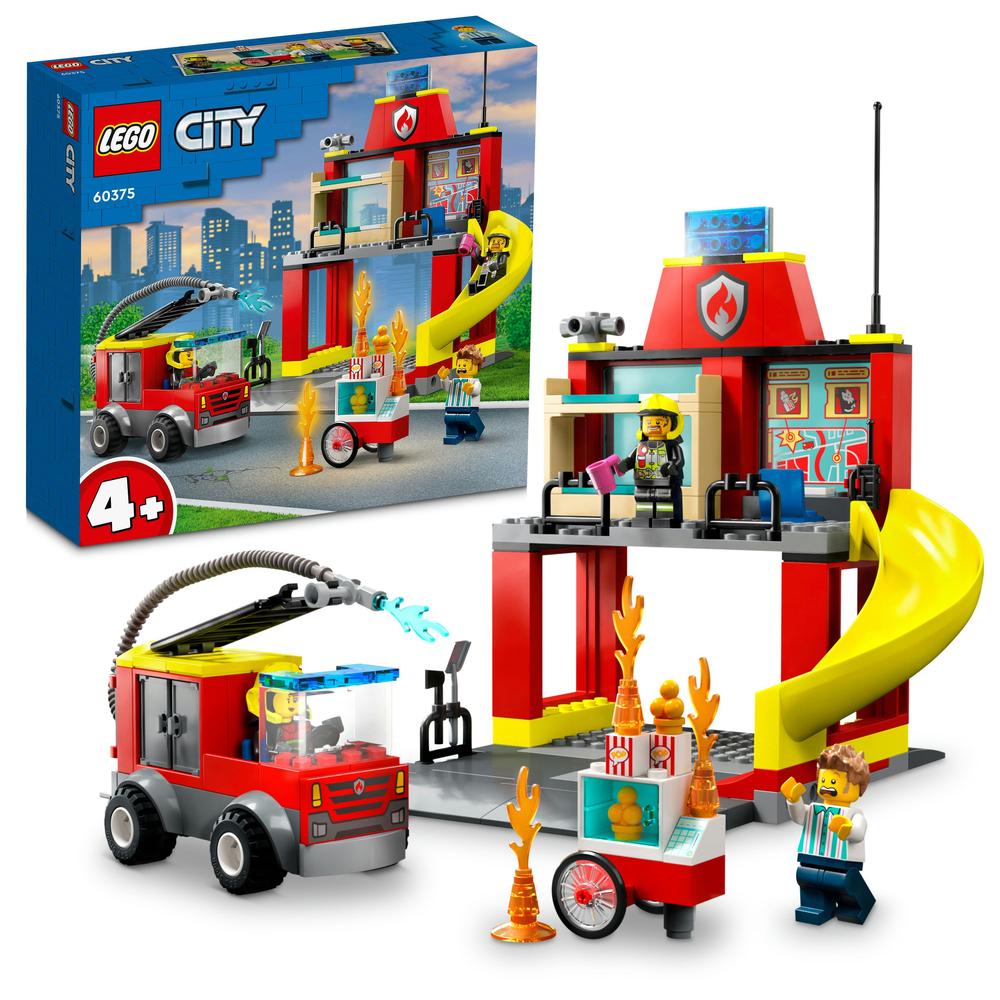 LEGO® CITY 60375 Hasičská stanice a auto hasičů
