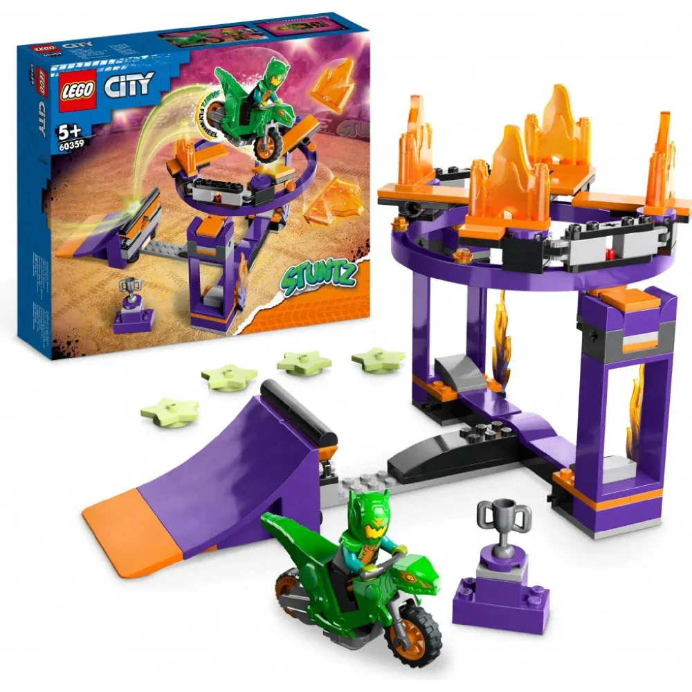 LEGO® City 60359 Kaskadérská výzva s rampou a obručí