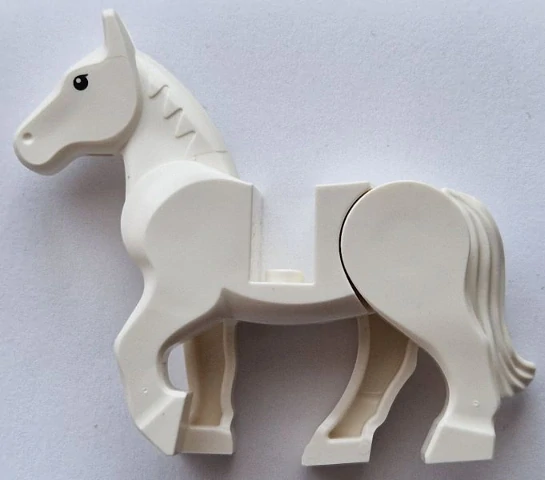 Lego kůň pohyblivý - bílý - White
