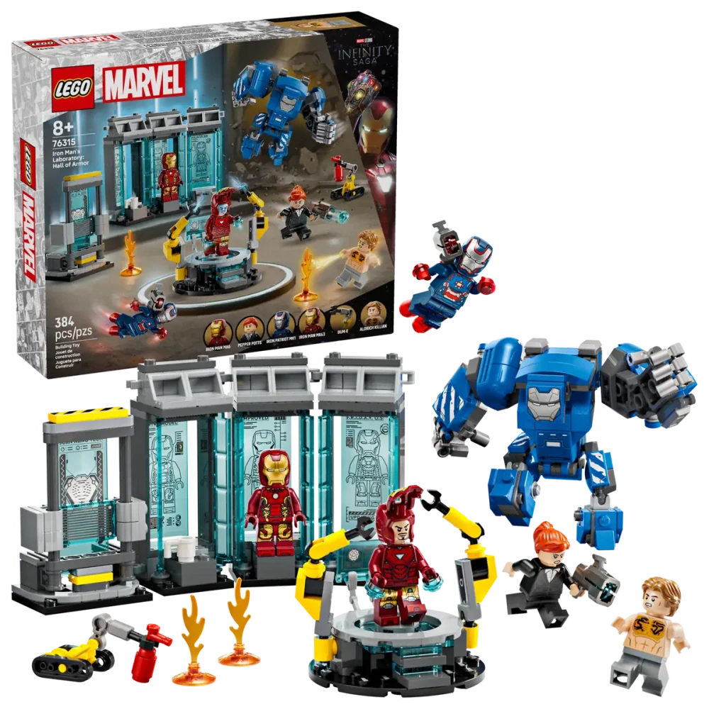 LEGO® Marvel 76315 Iron Man a jeho laboratoř: Síň brnění