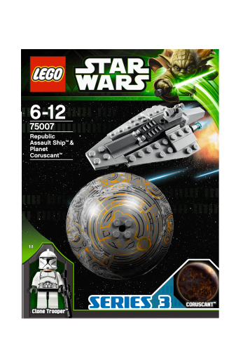 LEGO 75007 STAR WARS Republic Assault Ship & Planet Coruscant