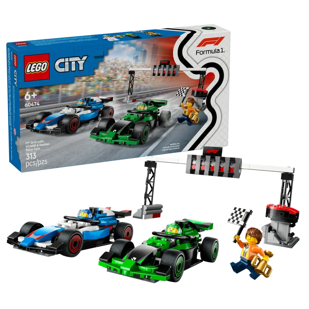 LEGO® City 60474 Padok F1 s formulemi VCARB a Sauber
