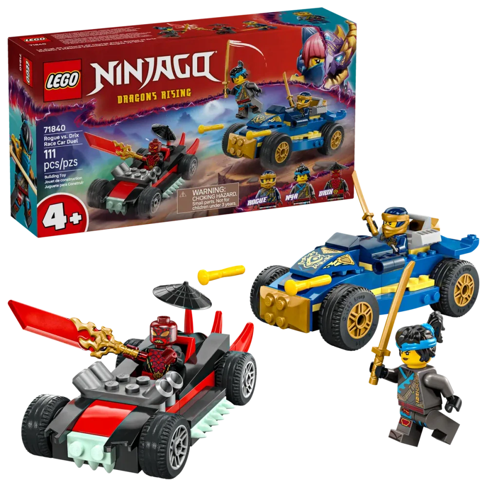 LEGO® NINJAGO® 71840 Rogue vs. Drix a souboj se závodními auty