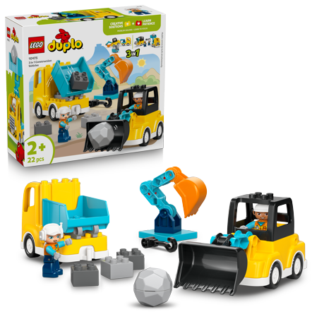 LEGO® DUPLO® 10475 Vozidla na stavbě 3 v 1