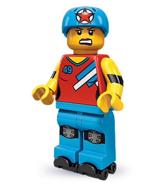 LEGO 71000 Minifigurky, série 9-8 - Dívka na kolečkových bruslích