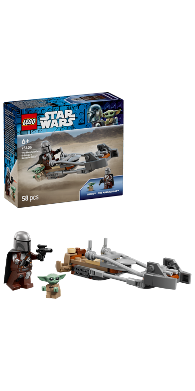 LEGO® Star Wars™ 75436 Mandalorian a Grogu a spídrová motorka