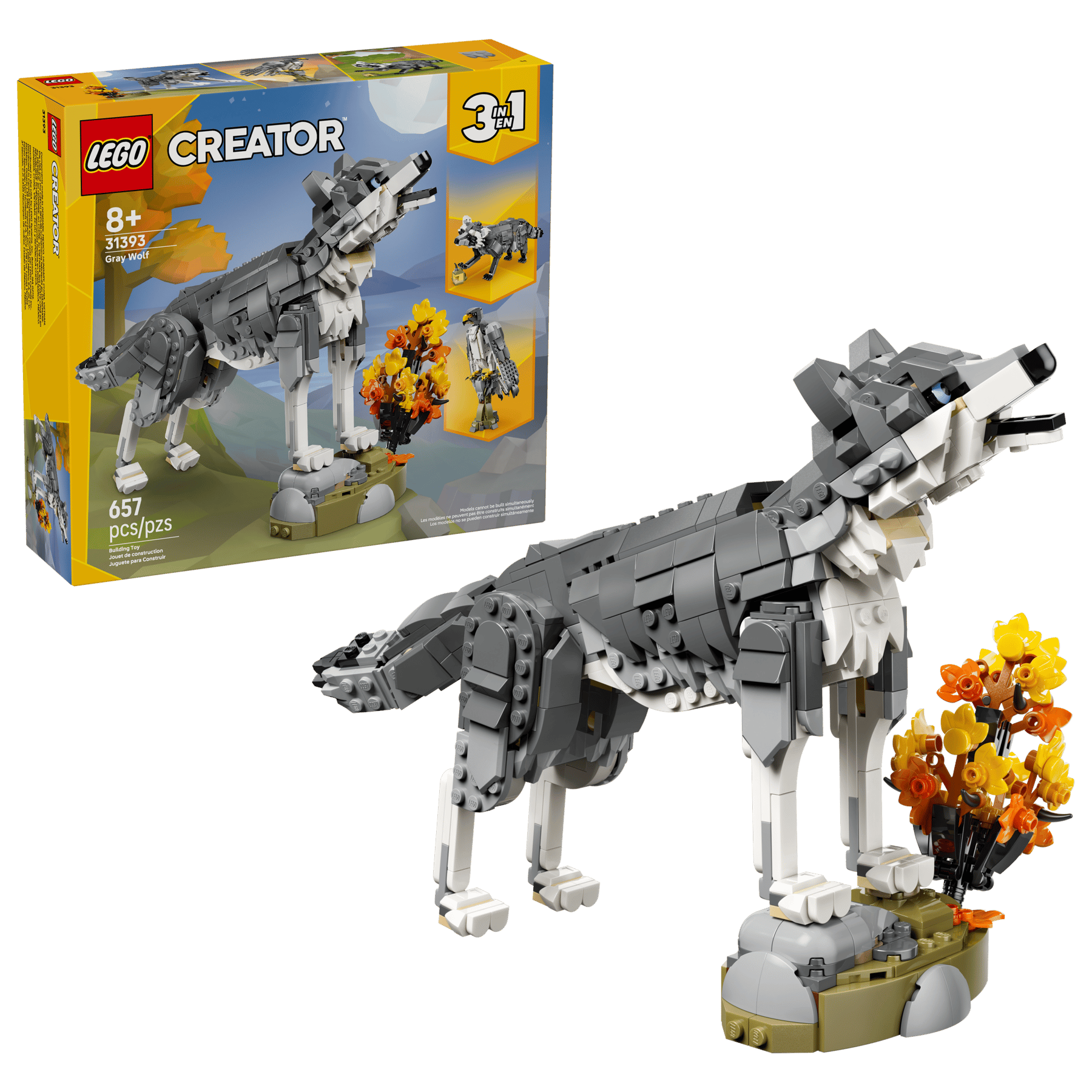 LEGO® CREATOR 31393 Lesní zvířata: Šedý vlk