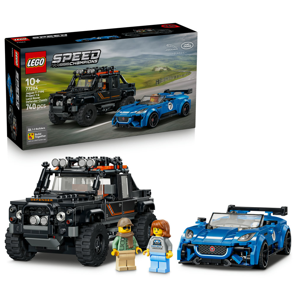 LEGO® SPEED CHAMPION 77264 Jaguar Project 7 a Land Rover Defender