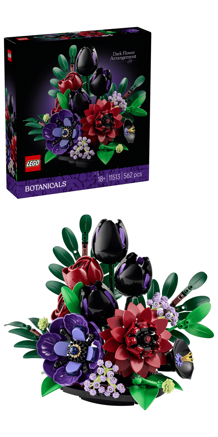 LEGO® Botanicals 11513 Aranžmá s tmavými květy