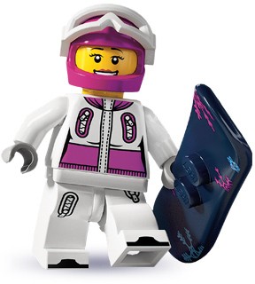 LEGO 8803 Minifigurky, série 3-5 Snowborďačka