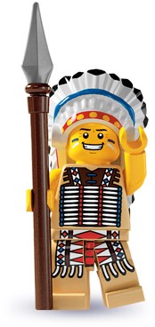 LEGO 8803 Minifigurky, série 3-3 Náčelník Indiánů