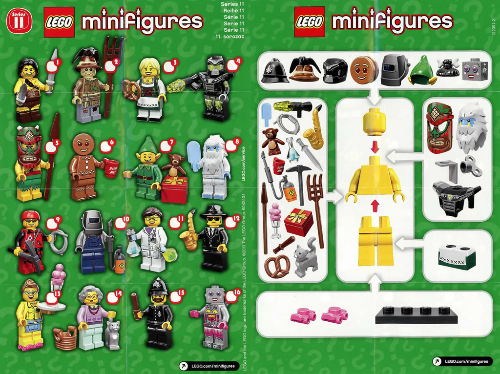 LEGO 71002 Minifigurky 11 série - kolekce všech 16-ti figurek
