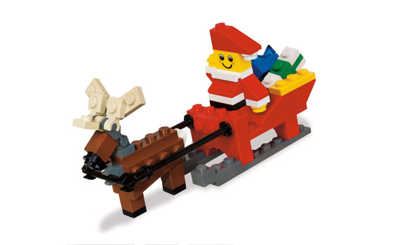 40010 Santa with Sleigh Building Set