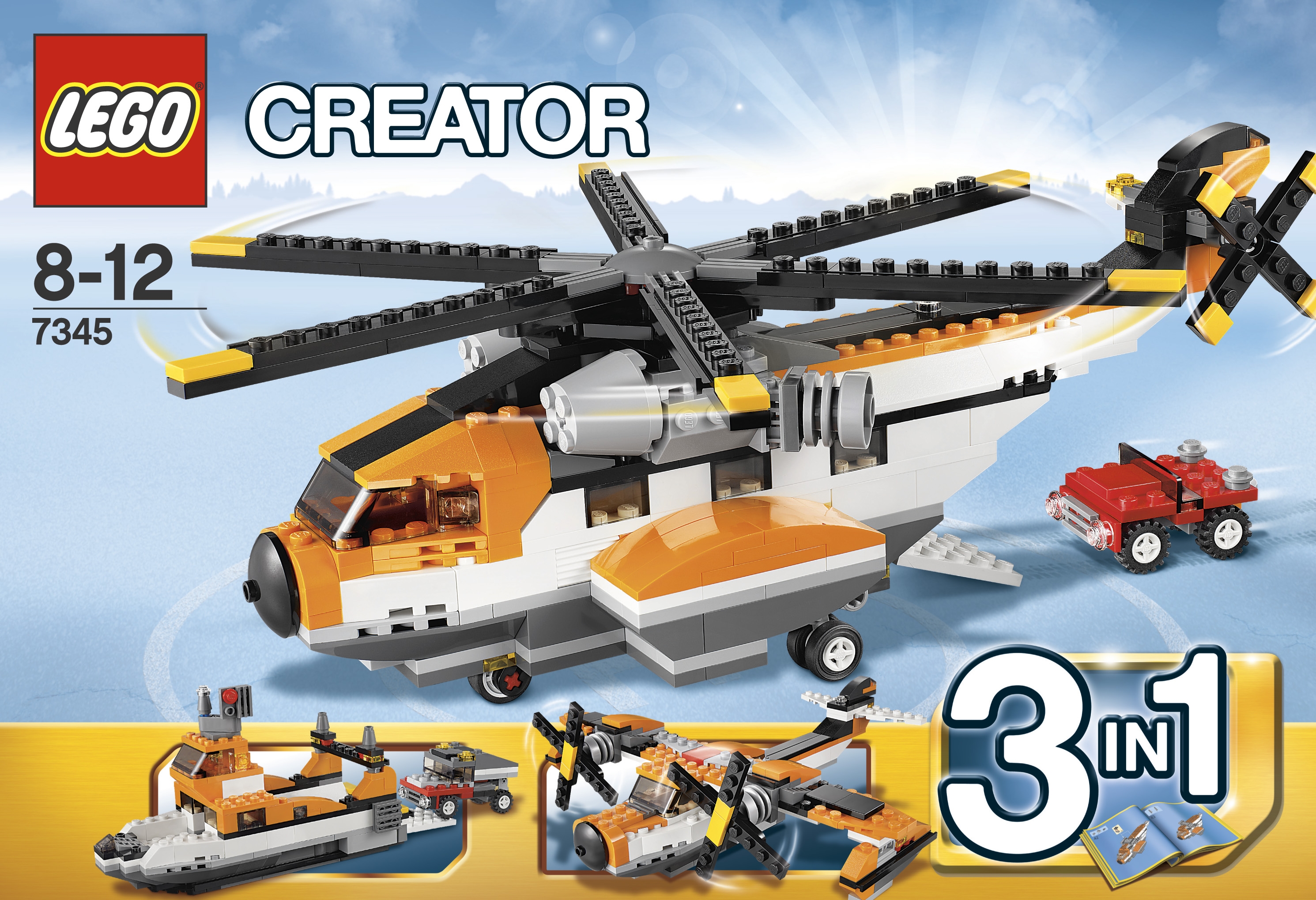 LEGO 7345 Creator - Dopravní helikoptéra 3 v 1