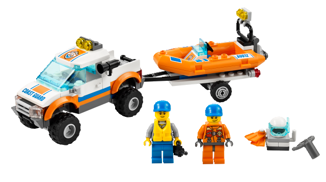 LEGO 60012 CITY Džíp 4x4 a potápěčský člun