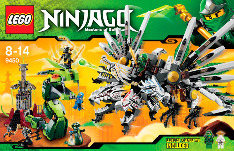 LEGO Ninjago 9450 Impozantní dračí bitva-poškozený .karton