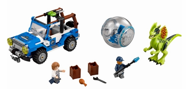 LEGO Jurassic World 75916 Útok Dilophosaura-poškozená roztržená krabice