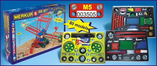 Merkur 5 Big Set - 84 modelů, 733 dílů