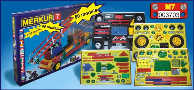 Velká univerzální stavebnice MERKUR M7