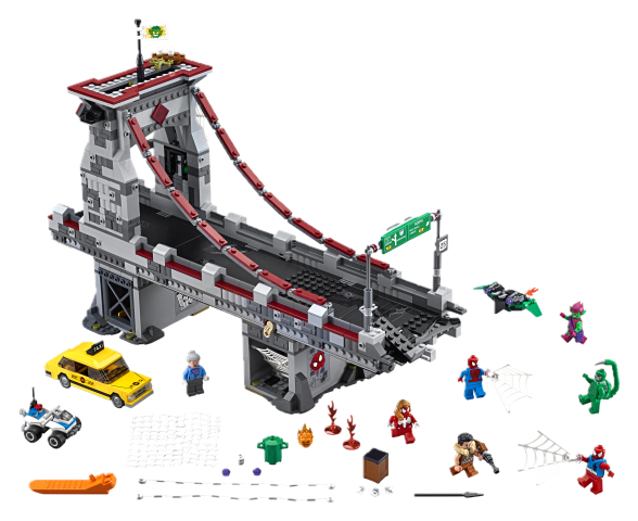 LEGO Super Heroes 76057 Spiderman: Úžasný souboj pavoučích válečníků na mostě