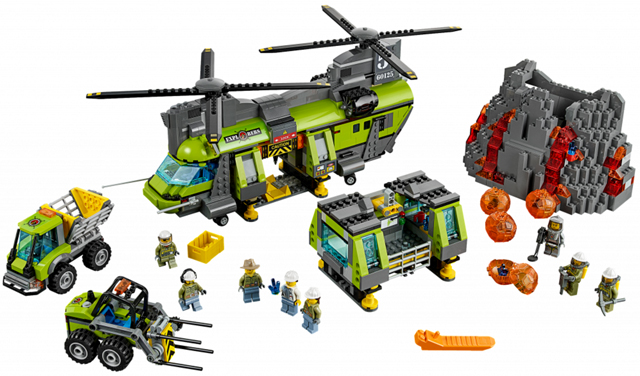 Lego 60125 City - Sopečná nákladní helikoptéra