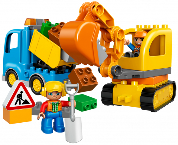 LEGO 10812 DUPLO Pásový bagr a náklaďák
