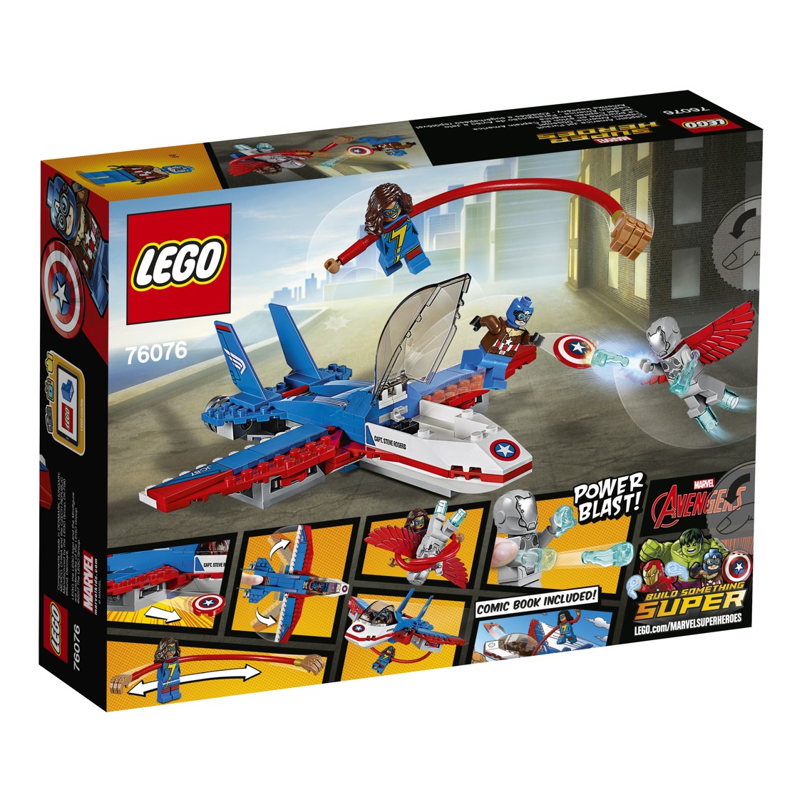 LEGO® Marvel Super Heroes 76076 Kapitán America a honicka ve stíhacce