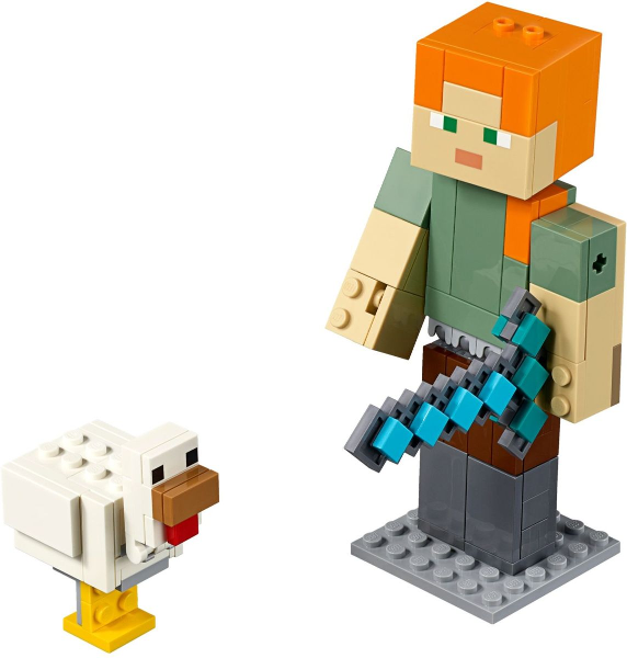 LEGO Minecraft 21149 velká figurka: Alex s kuřetem