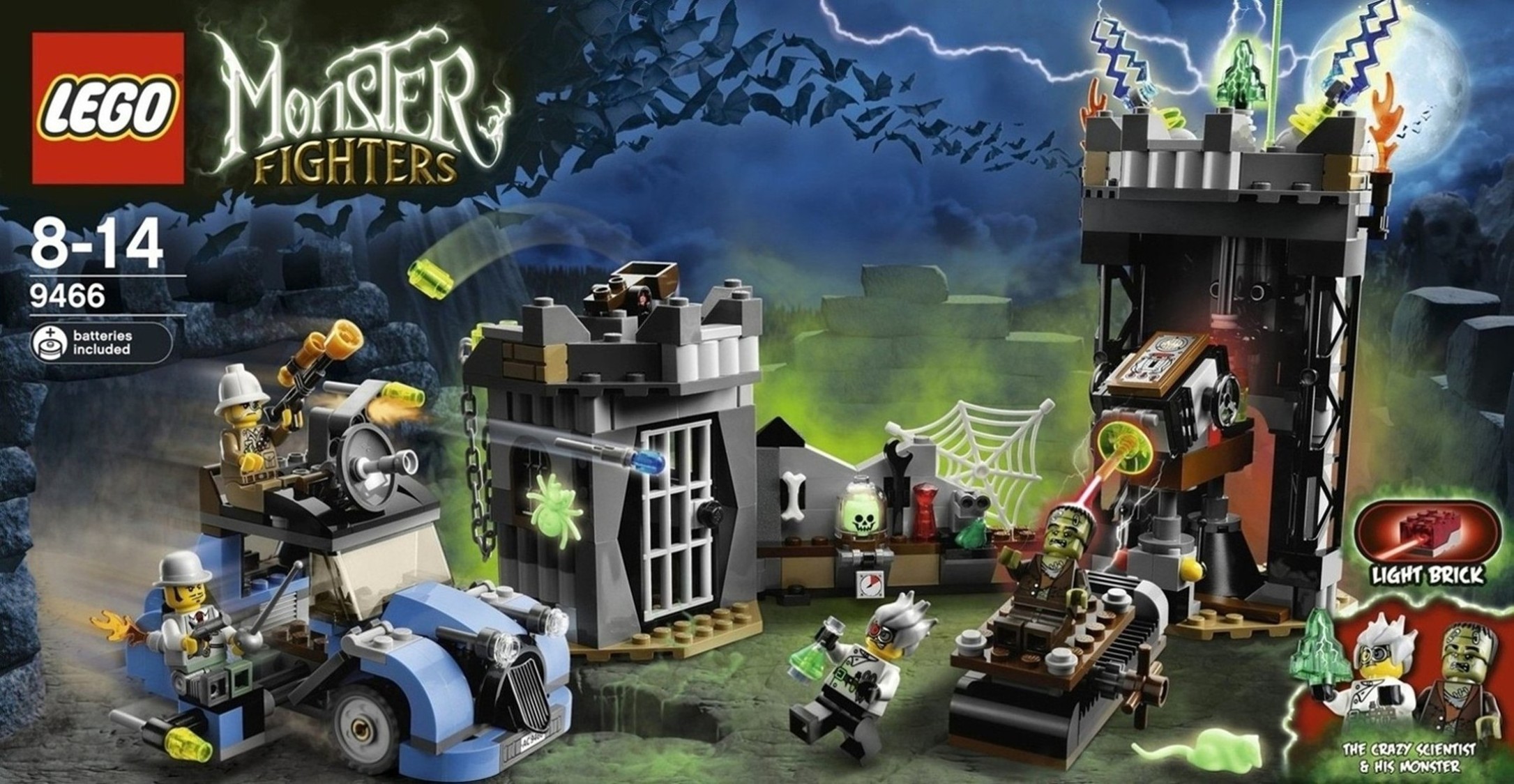 LEGO 9466 MONSTER FIGHTERS Šílený profesor a jeho nestvůra