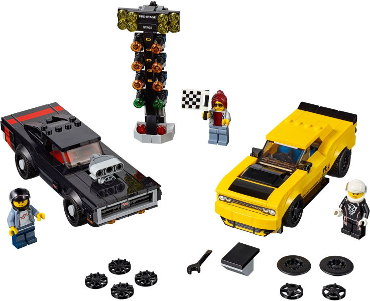 LEGO Speed Champions 75893 2018 Dodge Challenger SRT Demon a 1970 Dodge Charger R/T