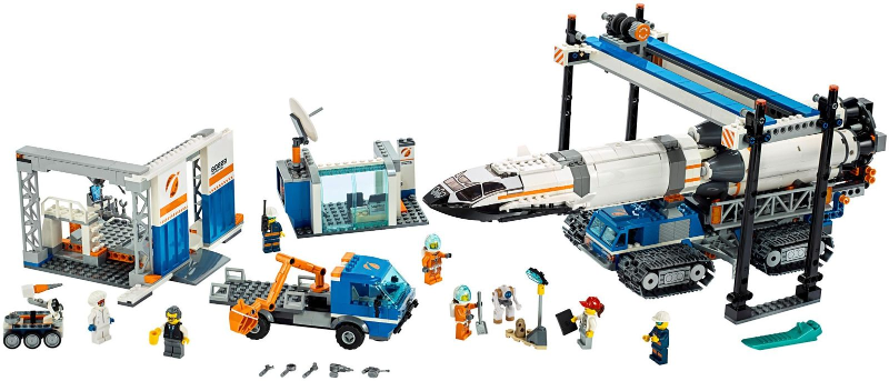 LEGO City 60229 Montáž a přeprava vesmírné rakety