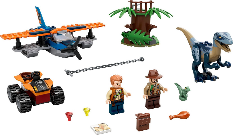 LEGO Jurassic World 75942 Velociraptor: Záchranná mise s dvouplošníkem