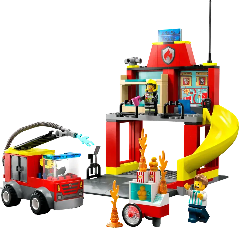 LEGO® CITY 60375 Hasičská stanice a auto hasičů