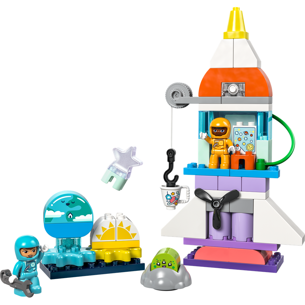 LEGO® DUPLO® 10422 Vesmírné dobrodružství s raketoplánem 3 v 1