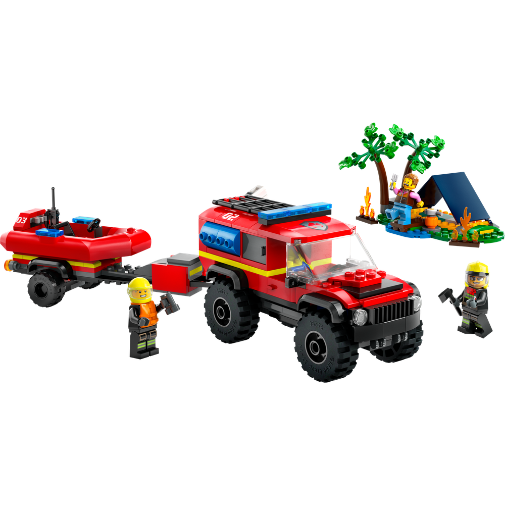 LEGO® CITY 60412 Hasičský vůz 4x4 a záchranný člun